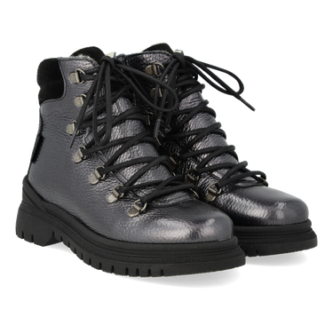 TEX-Lace-up boot with zipper and wool lining