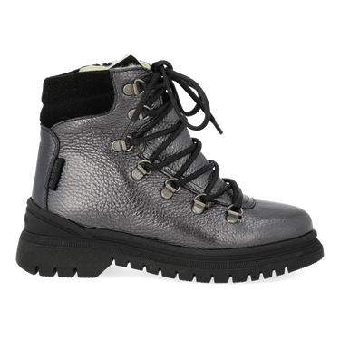 TEX-Lace-up boot with zipper and wool lining