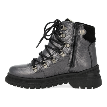 TEX-Lace-up boot with zipper and wool lining