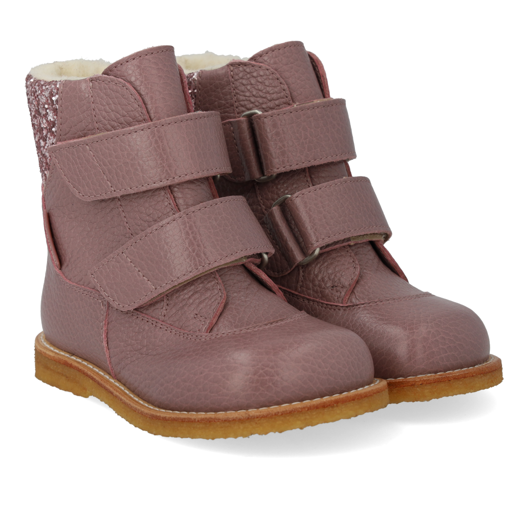 TEX-Støvle med glitter og velcro