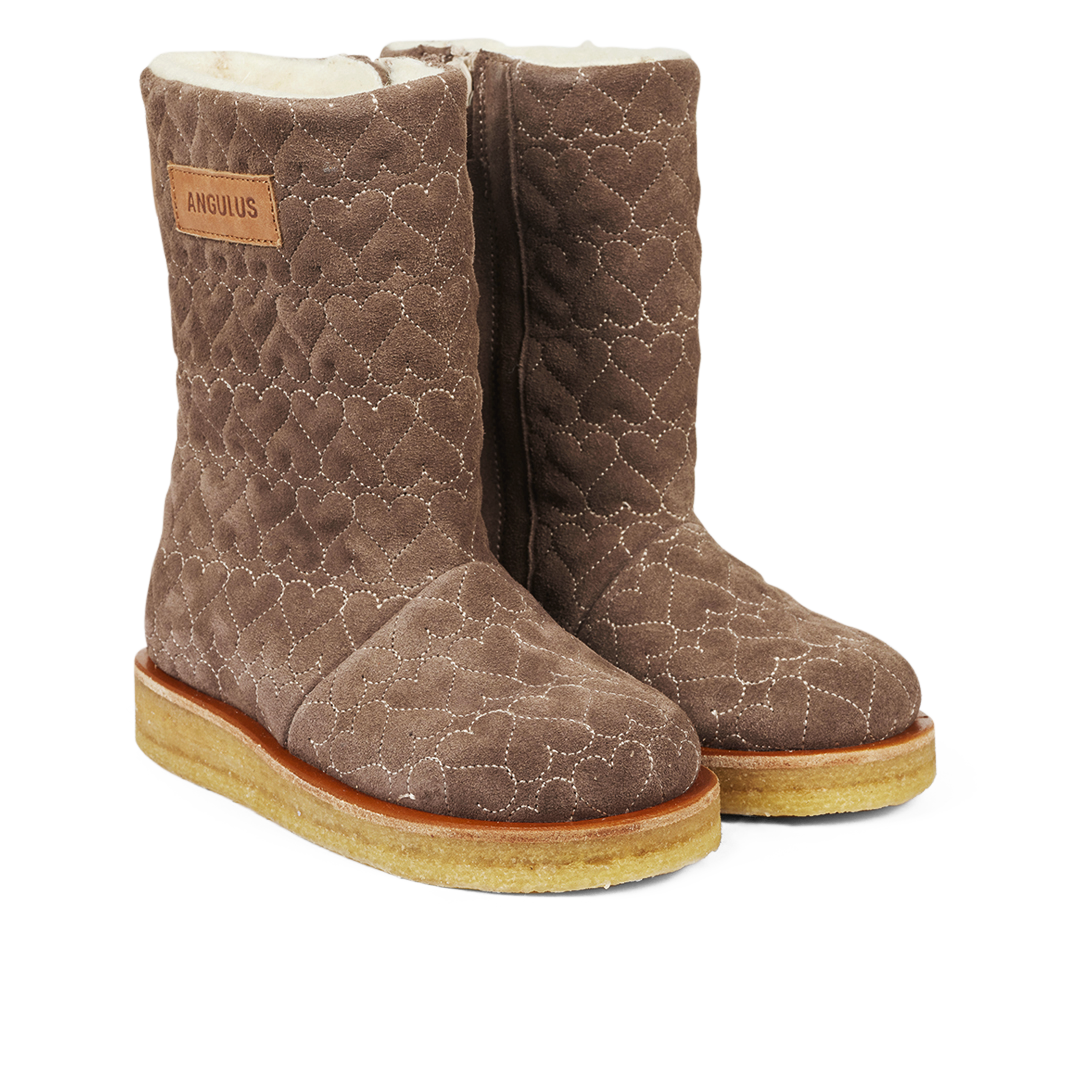 TEX-boot with hearts and zipper