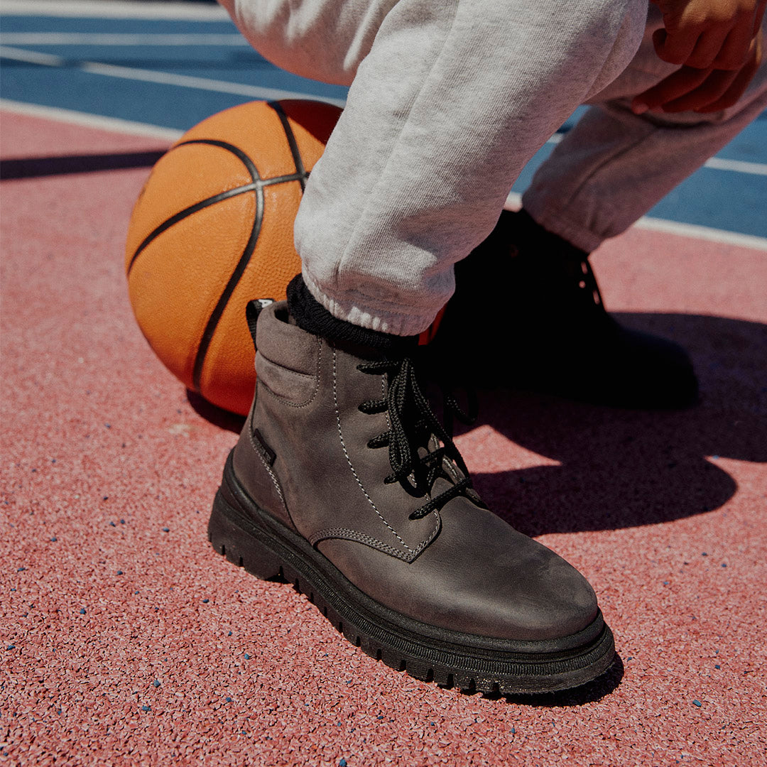 TEX-Lace-up boot with zipper