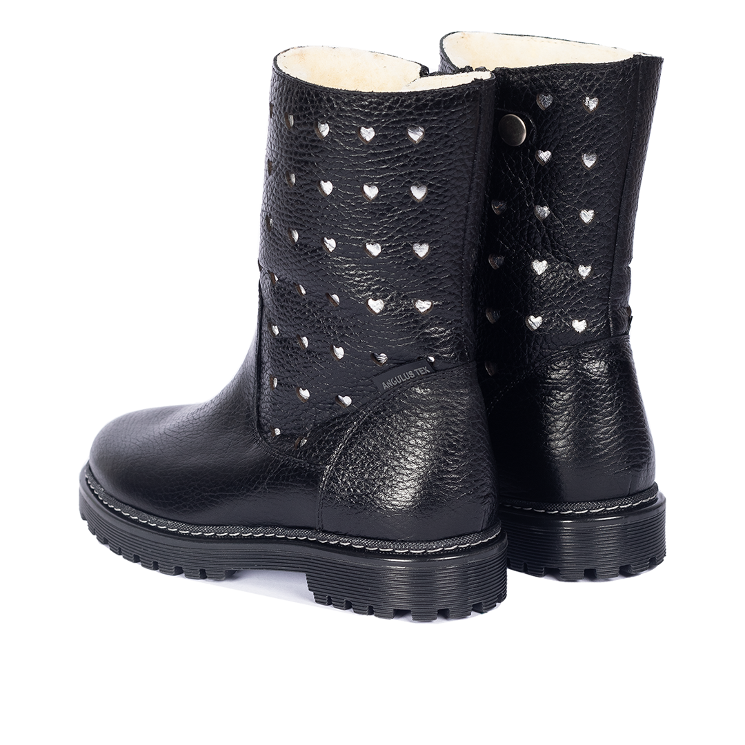 TEX boot with cut-out silver hearts