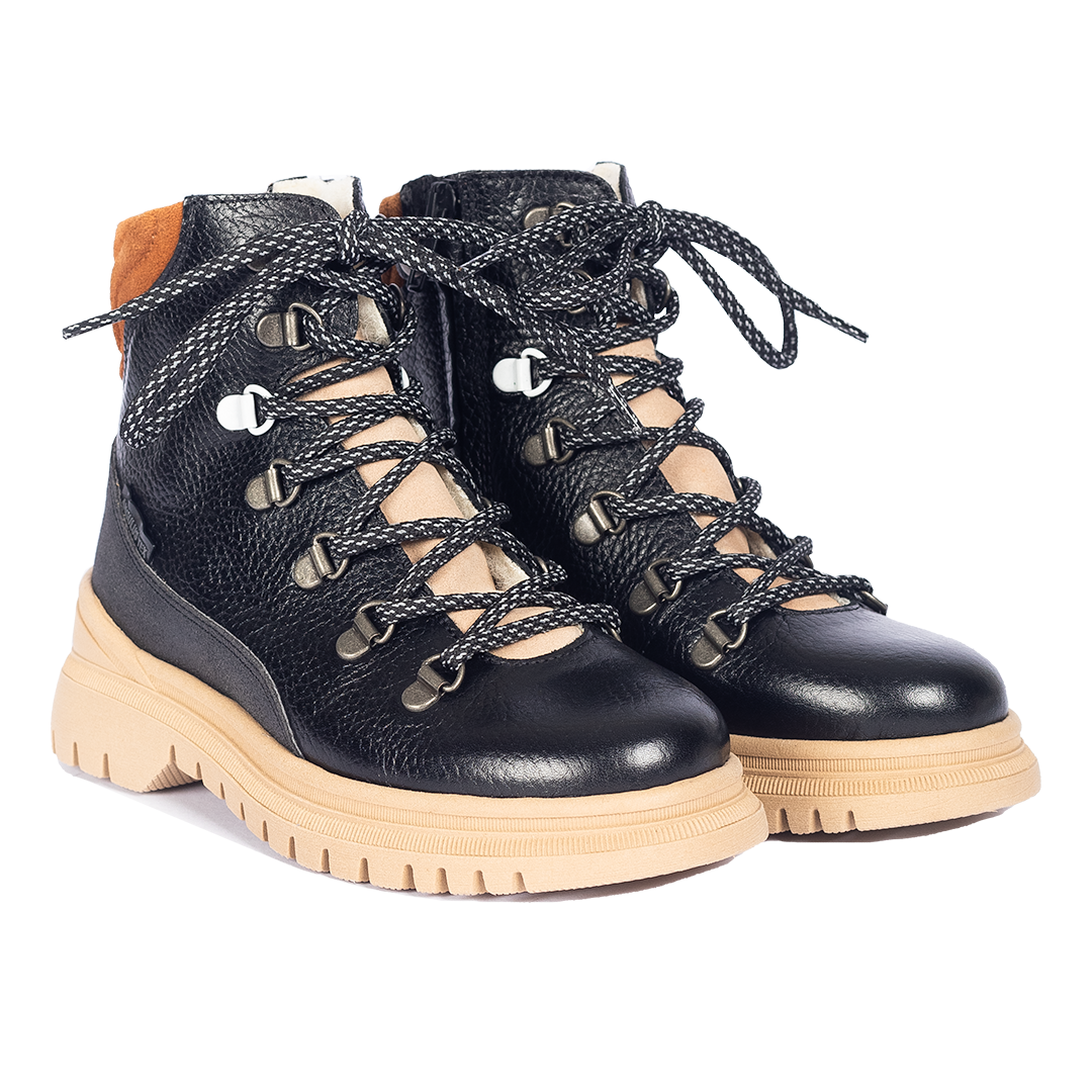 Colourblock TEX lace-up boot with contrast eyelet