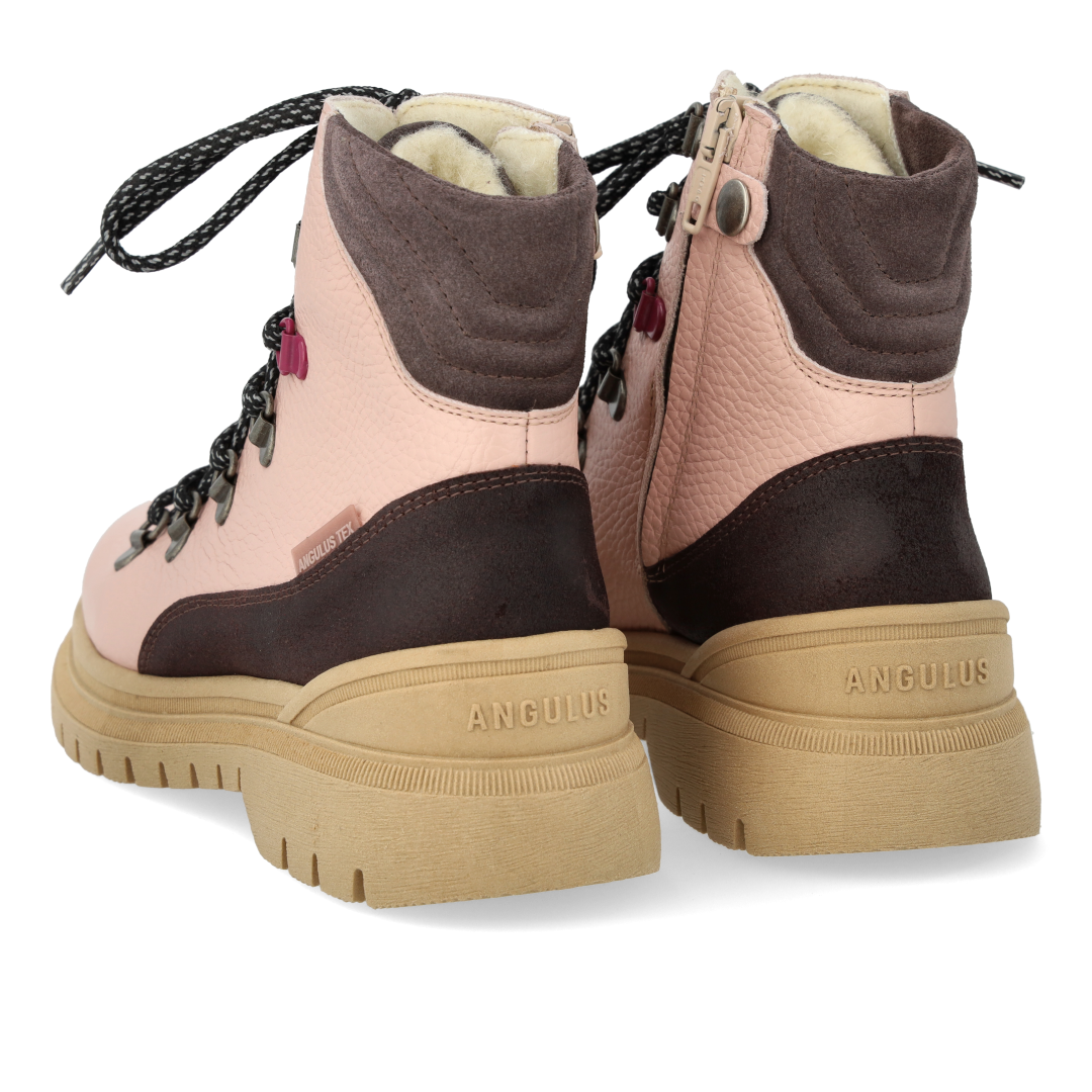 Colourblock TEX-lace-up boot with contrast eyelet