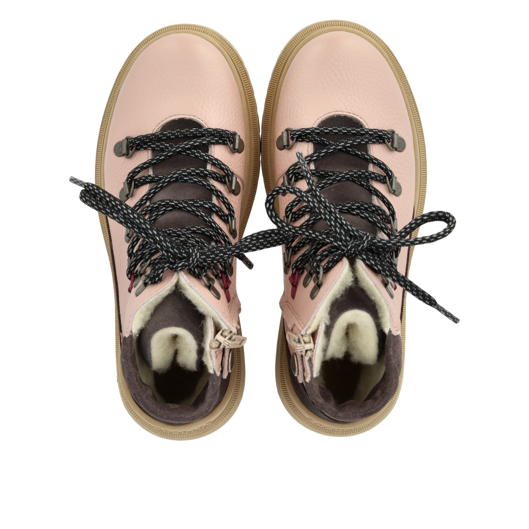 Colourblock TEX-lace-up boot with contrast eyelet