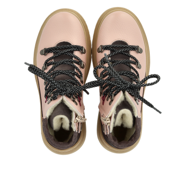 Colourblock TEX-lace-up boot with contrast eyelet