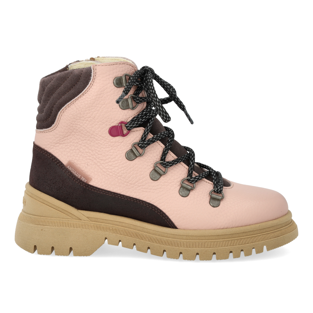 Colourblock TEX-lace-up boot with contrast eyelet