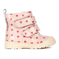 TEX-leather boot with Merino wool lining and heart print