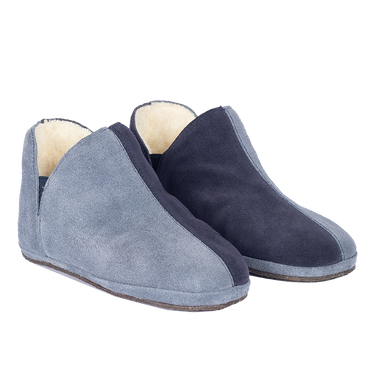 Two-tone slipper with soft lambswool lining