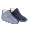 Two-tone slippers with soft lambswool lining