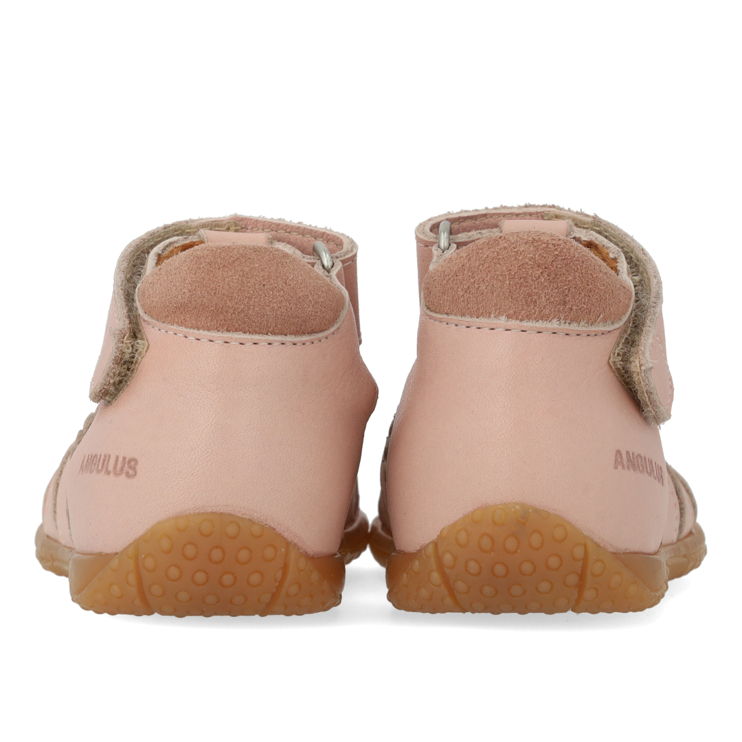 first steps sandal with a cut-out heart pattern