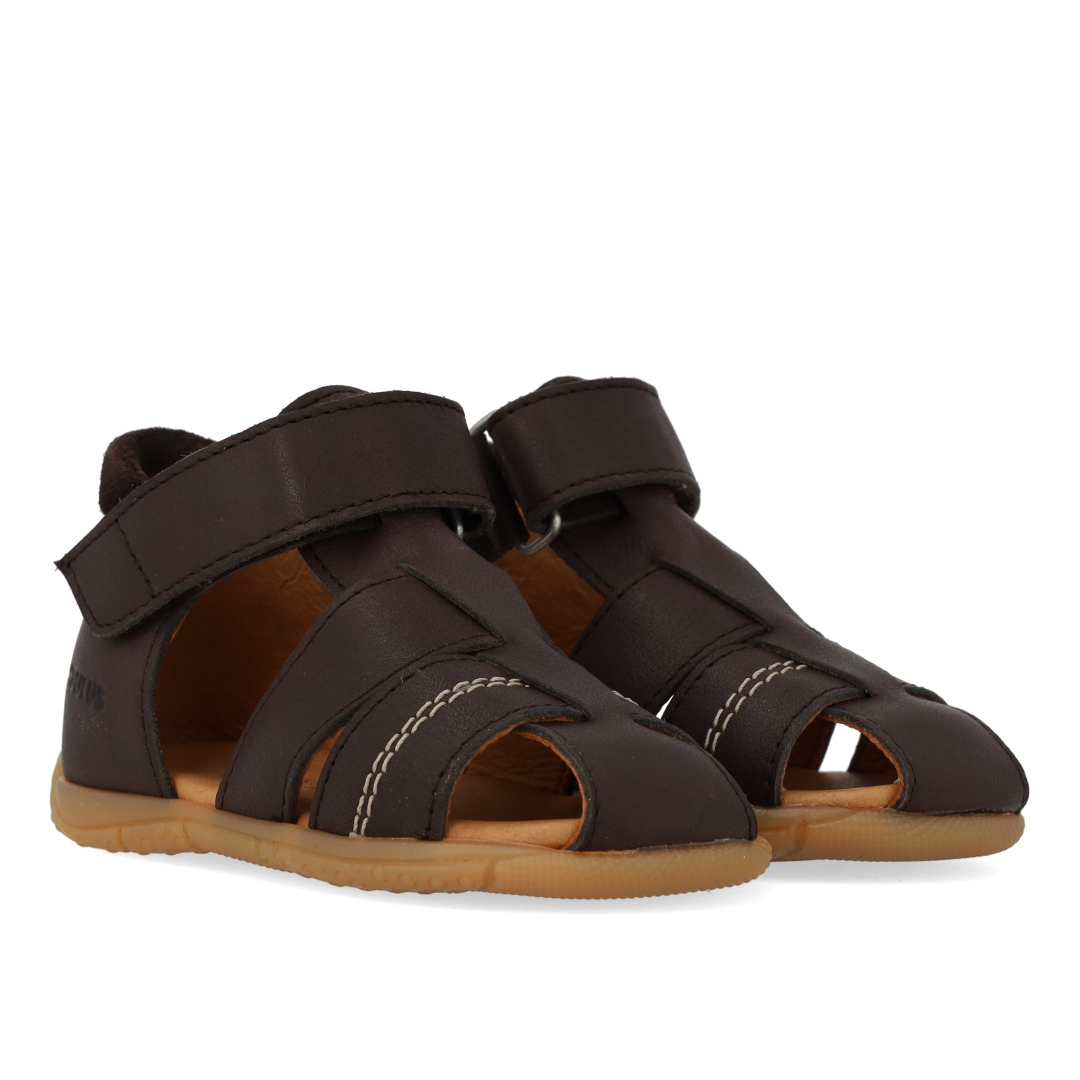 first steps sandal with contrast stitching