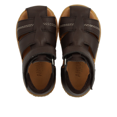 First steps sandal with contrast stitching