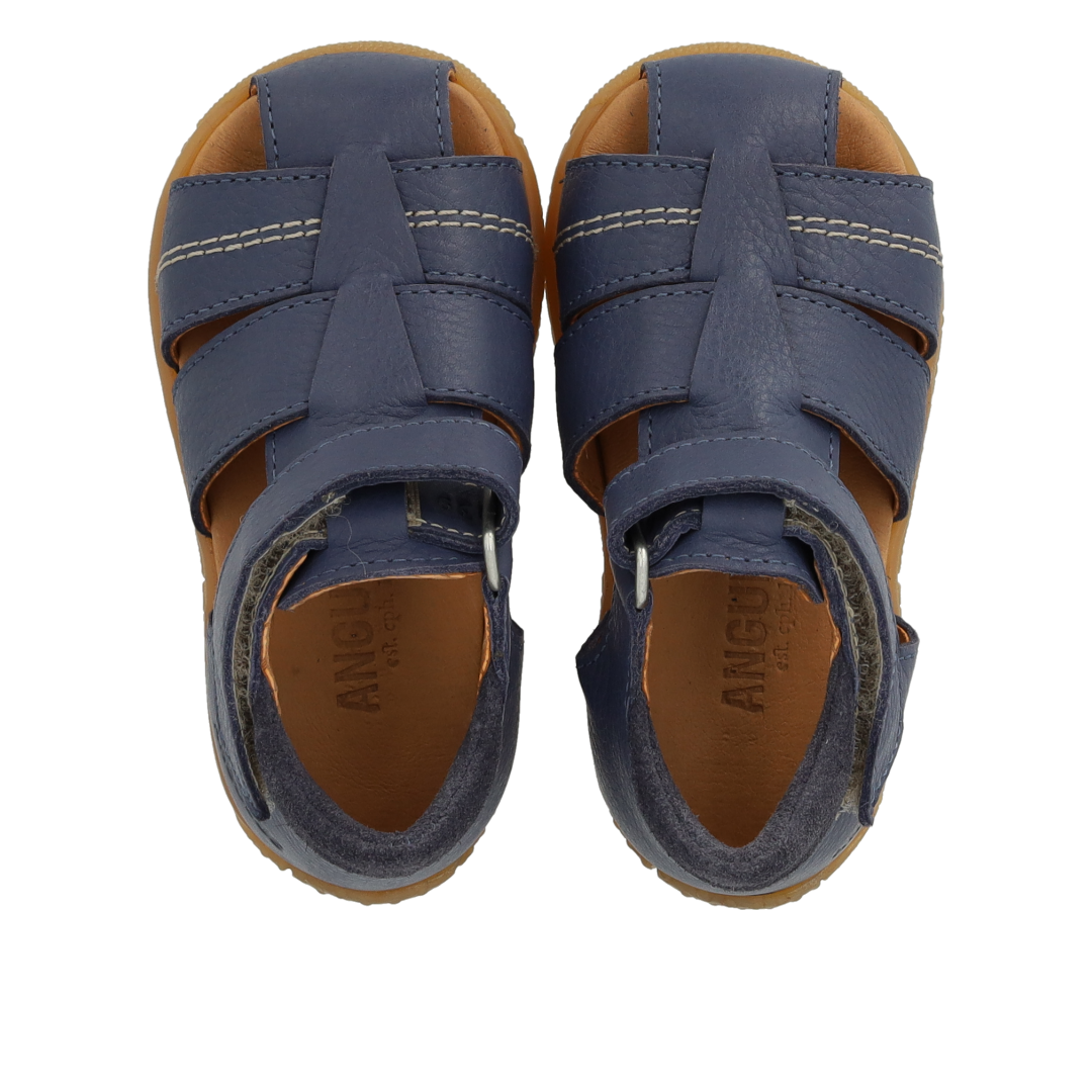 first steps sandal with contrast stitching