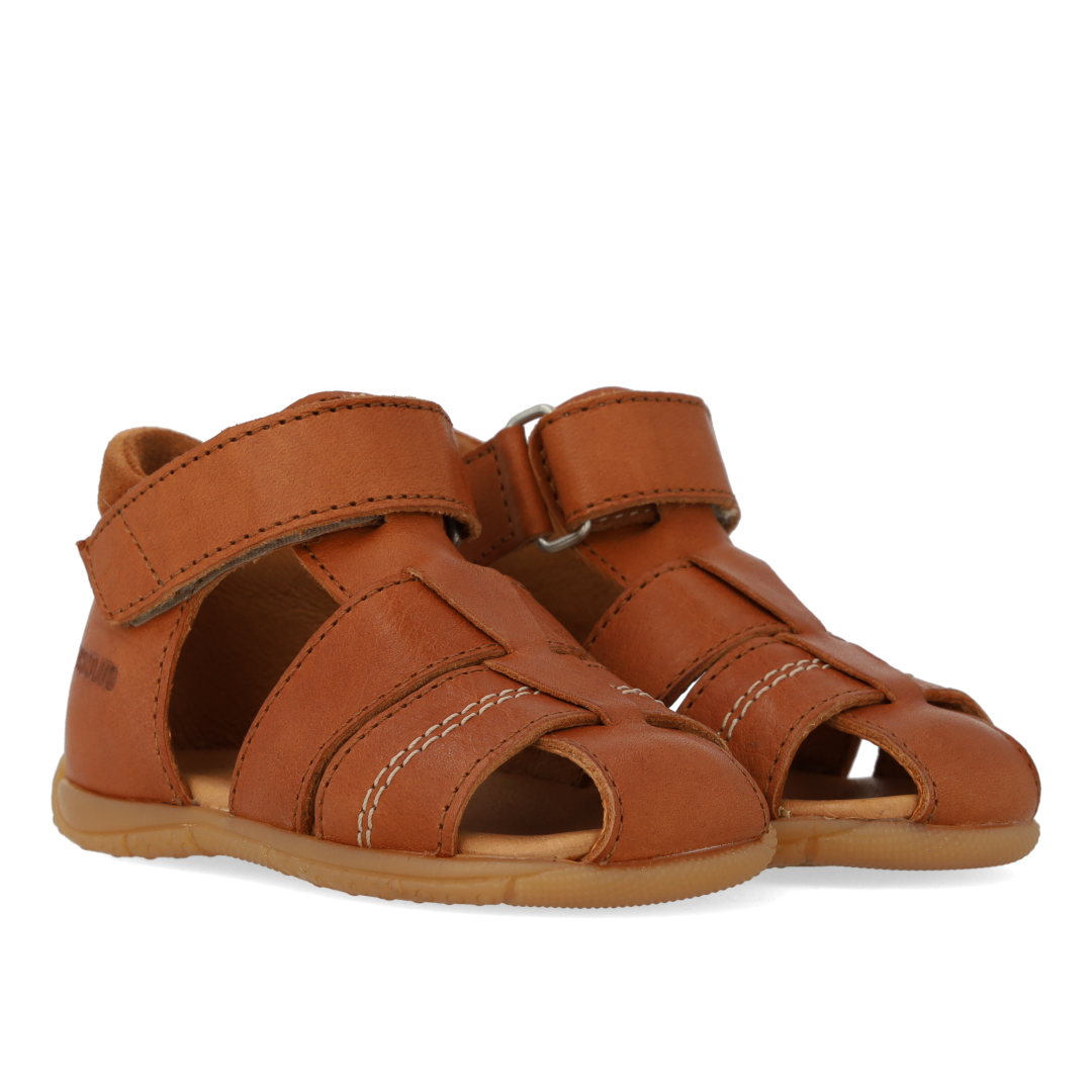 first steps sandal with contrast stitching