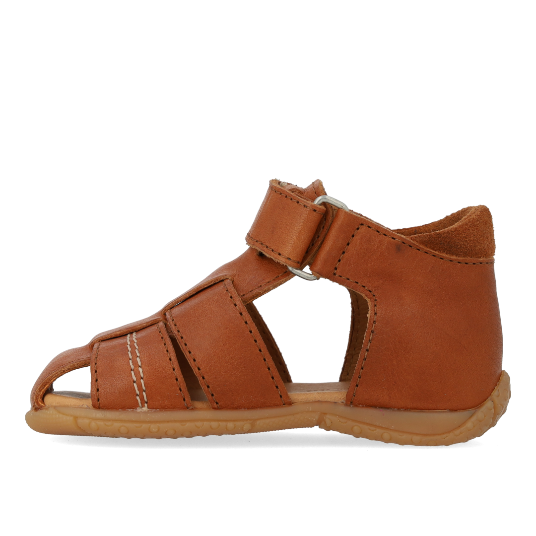 first steps sandal with contrast stitching