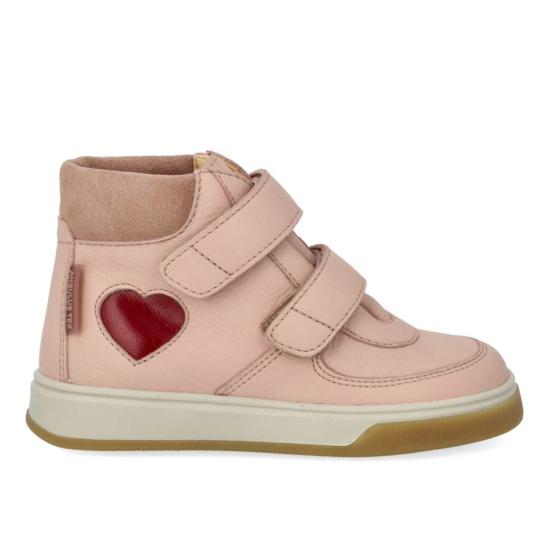 High-top TEX-sneaker with patent-leather heart