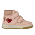 High-top TEX-sneaker with patent-leather heart