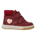 High-top TEX-sneaker with a patent-leather heart