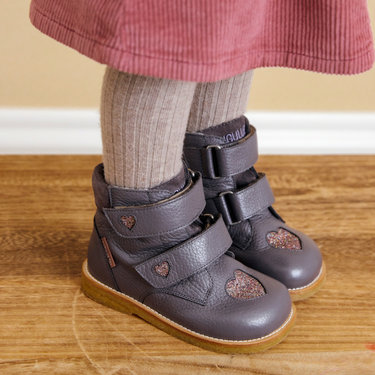 TEX boot with sparkling glitter hearts