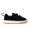 Sneaker with logo strap and velcro