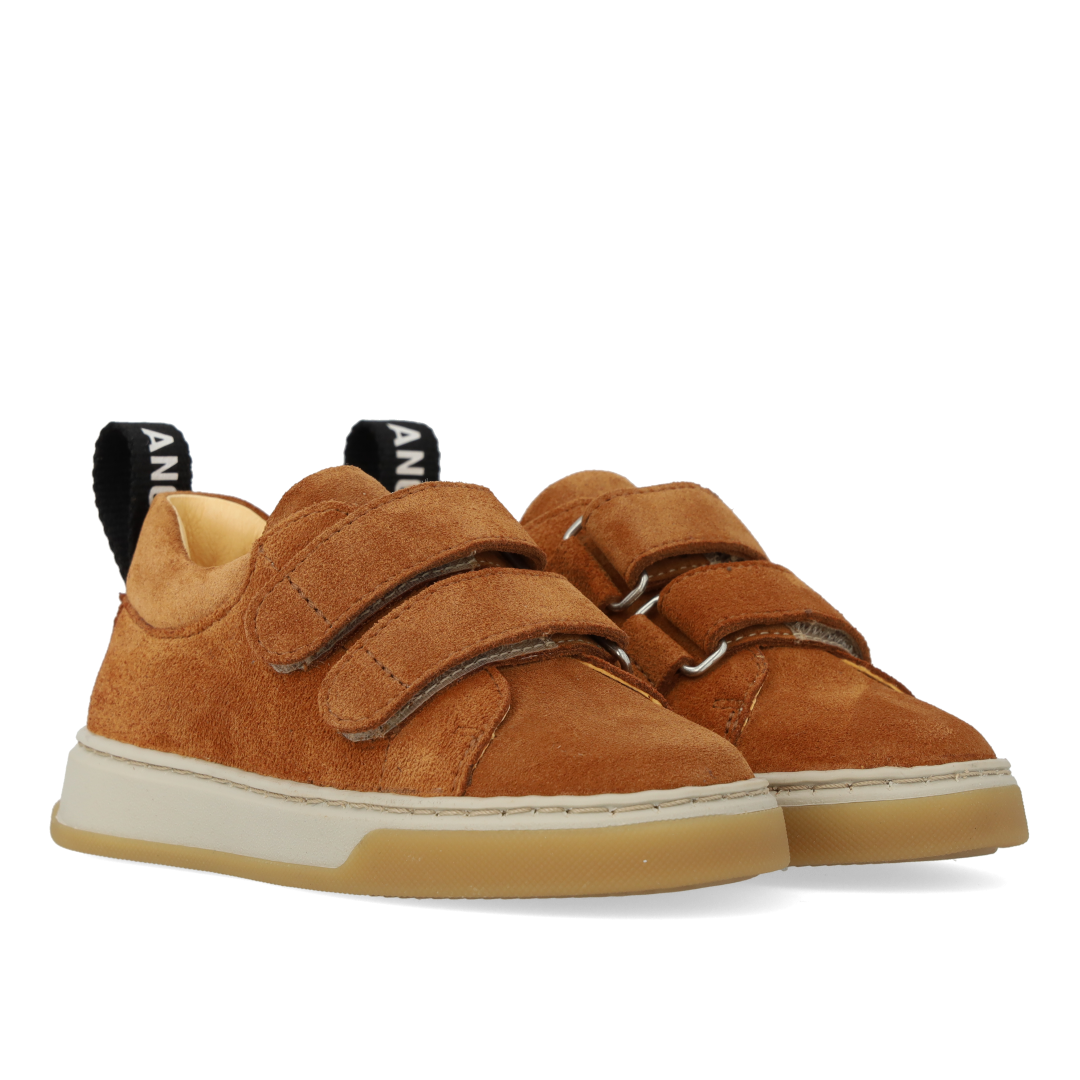 Sneaker with logo strap and Velcro