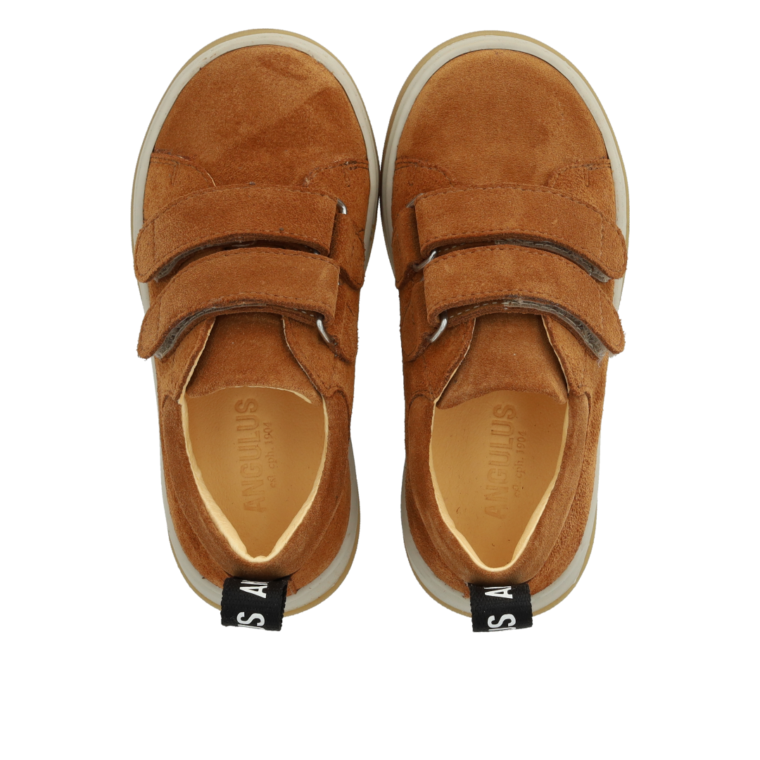 Sneaker with logo strap and Velcro