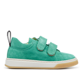 Sneaker with logo strap and velcro