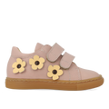 Toddler sneaker with floral appliqués
