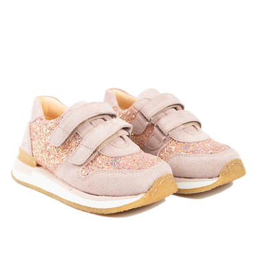 Glitter sneaker with velcro closure
