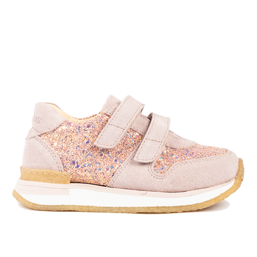 Glitter sneaker with velcro closure