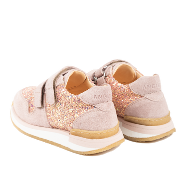Glitter sneaker with velcro closure