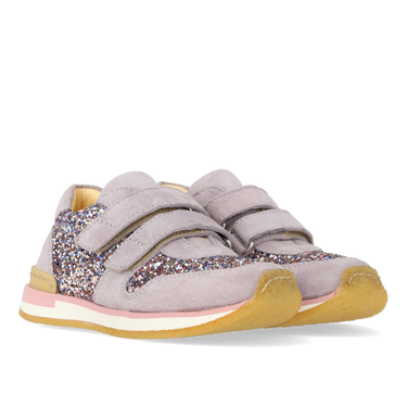 Glitter sneaker with velcro closure