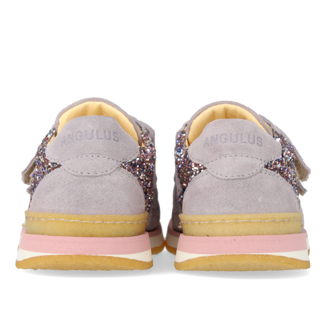 ANGULUS 3437-102 Glitter sneaker with velcro closure PURPLE