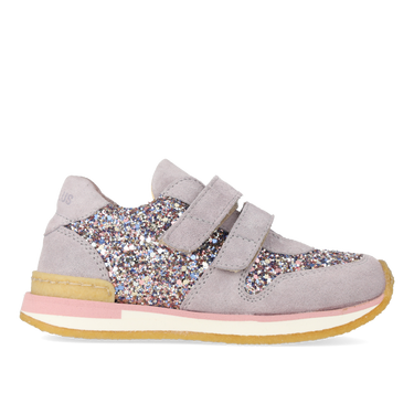 Glitter sneaker with velcro closure