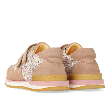 Glitter sneaker with velcro closure