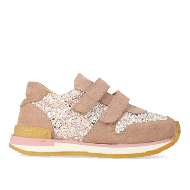 Glitter sneaker with velcro closure