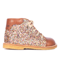 Classic toddler lace-up shoes with sparkling glitter