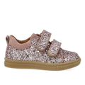 Sparkling glitter sneaker with suede trim