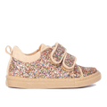 Sparkling glitter sneaker with suede trim