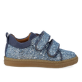 Sparkling glitter sneaker with suede trim