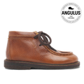 Lace-up shoes with contrast stitching