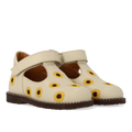 Classic toddler tulle shoes with sunflower embroidery