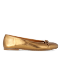 Leather ballerina with bow detail
