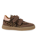 Court-style sneaker with pony hair