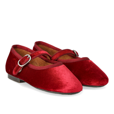 Mary Jane ballerina in soft velour
