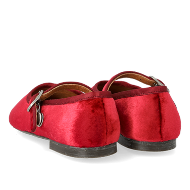 Mary Jane ballerina in soft velour
