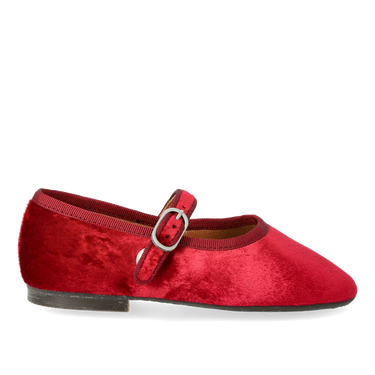 Mary Jane ballerina in soft velour