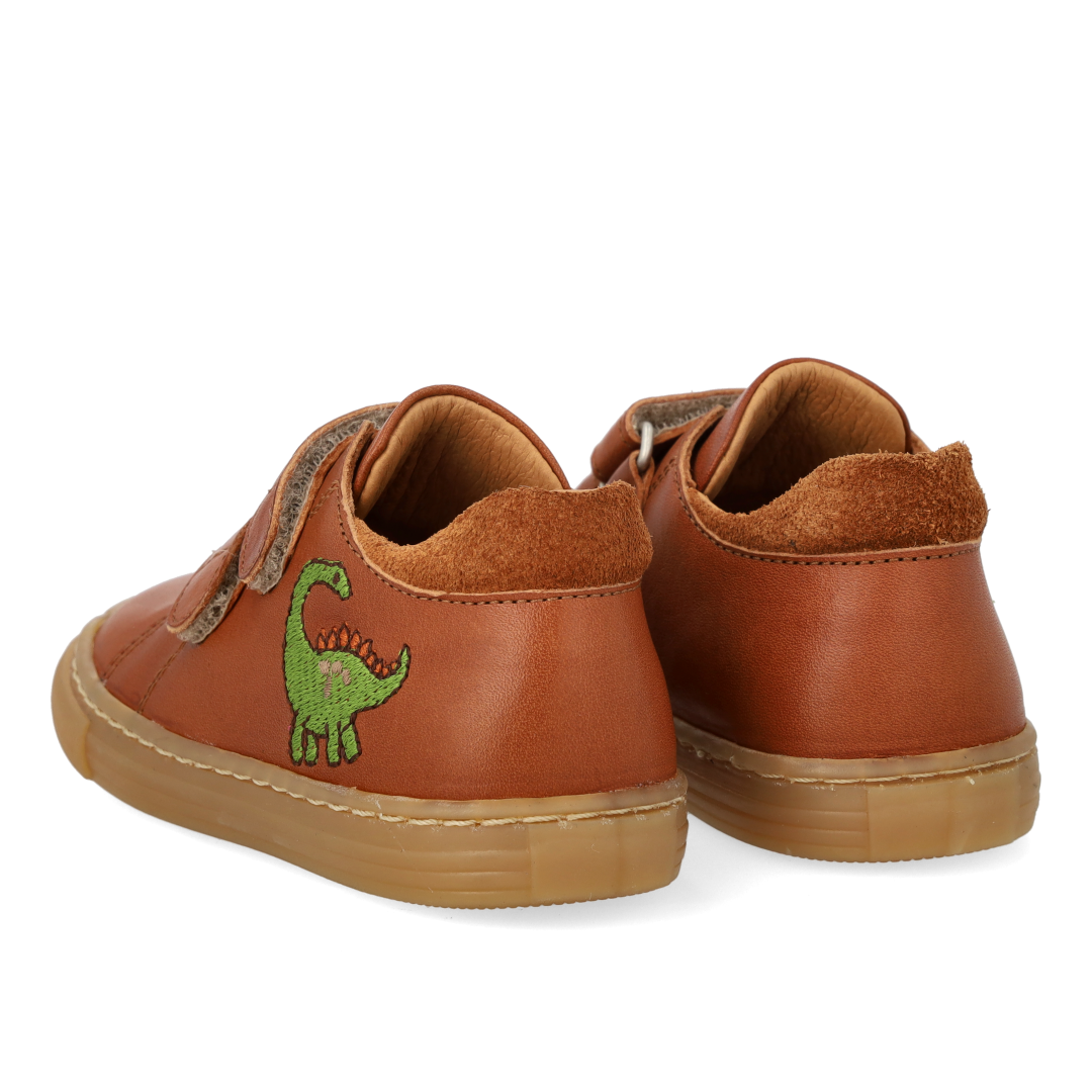 Sneaker with dinosaur embroidery